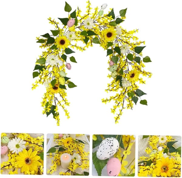 2 st ägg solros konstgjord blomma vin