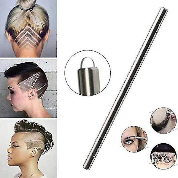 Frisörsax Professionell Magic Engrave Skägg Hårsax Eyebrow Carve Pen Frisyr Graverad Penna + 10 st Blad