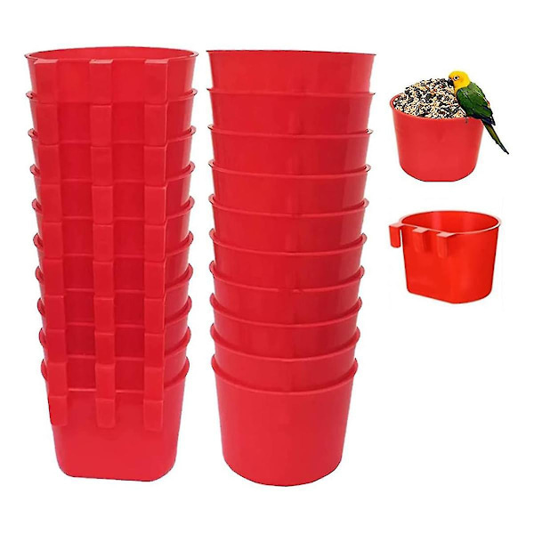 20 st Kyckling- och Kaninmatare för Bur, Hängande Kycklingvattenmatare, Plastfågelmatare Frön