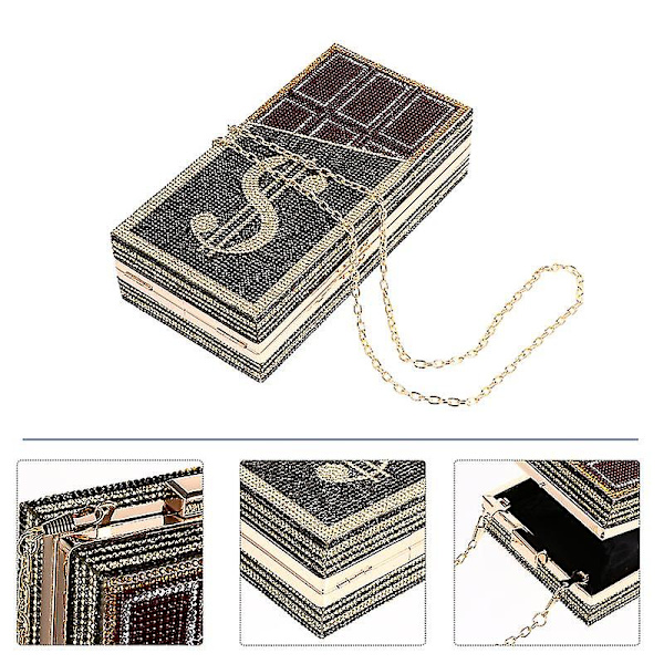 1 st Strass Clutch Väska