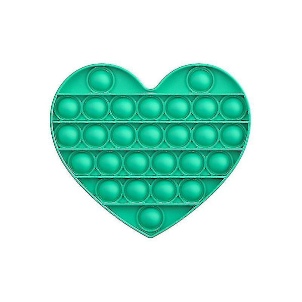 Fidget Popit Hjärta Form Push Bubble Leksak-4（regnbåge）