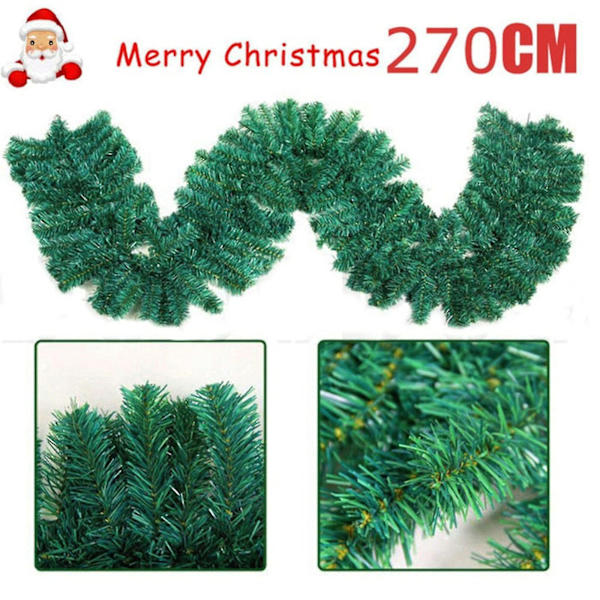2,7 m Juldekorationer Ornament Julgran Girlang Rattan Hem Vägg