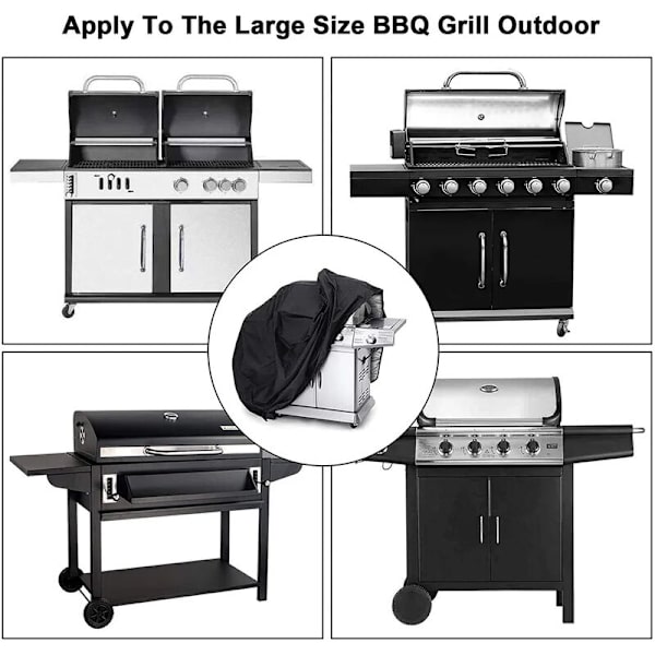 Grillöverdrag grillöverdrag BBQ gasolgrillöverdrag 210D Oxford tyg skyddande överdrag presenning 145x61x117cm