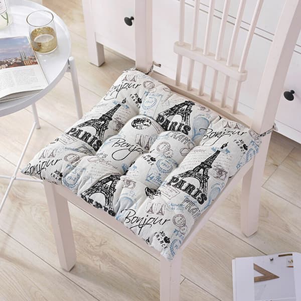 Set med 6 stolsdynor 40x40, prydnadskuddar, stolsdynor, trädgårdsdynor, polyester (D)