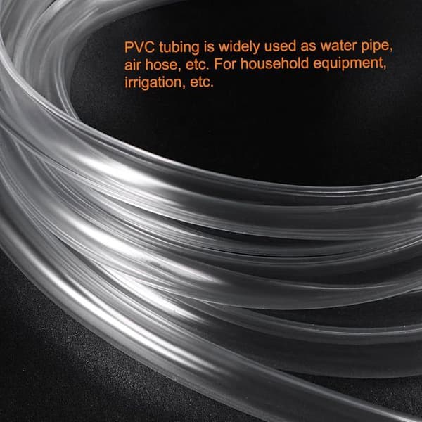 1 PVC-rör, innerdiameter 8 mm, ytterdiameter 10 mm, längd 4 m, transparent flexibel slang för vatten och luft.
