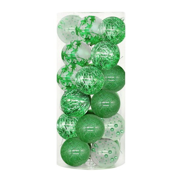 24 st julgranskulor i plast, oförstörbara, för julgransdekoration