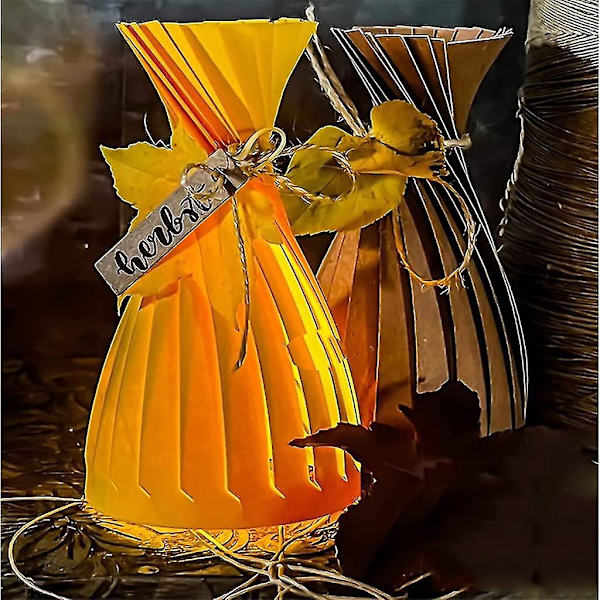 Vas 3d skärverktyg stenciler lykta skärverktyg stenciler för scrapbooking, fotopapper 3d kort hantverk diy tillverkning gåva（L）