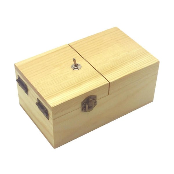 B onödig låda med överraskningar Obrukbar trälåda helt monterad leksak för vuxna och barn Ljus träfärg
