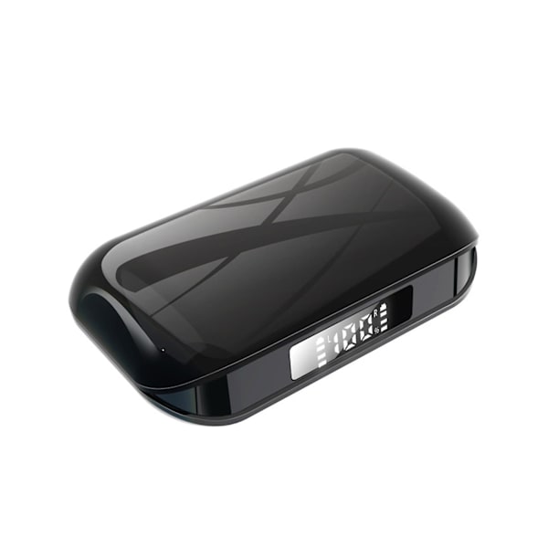 Digital display Bluetooth-headset, halvöron binauralt stereosport trådlöst headset 12x8x4cm svart