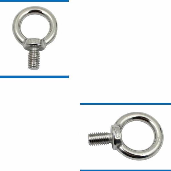 Ögleskruvar M14 ögleskruvar öglyftöglor gängade skruvar 304 rostfritt stål för DIY repband, 1 st