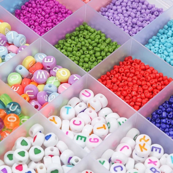 Trådda pärlor 24 mesh, 3mm, Mini Craft pärlor, Små fröpärlor för hantverk, för DIY-kedjor