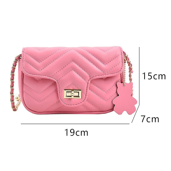 Handväska Crossbody Bag eller axelväska för kvinnor tonåringar eller flickor rosa