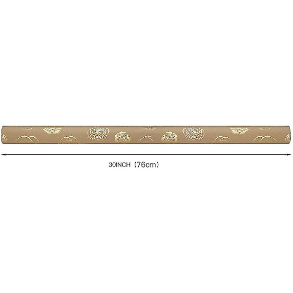 Kraft omslagspapper Roll Folie Guld Rose Design omslagspapper för bröllop