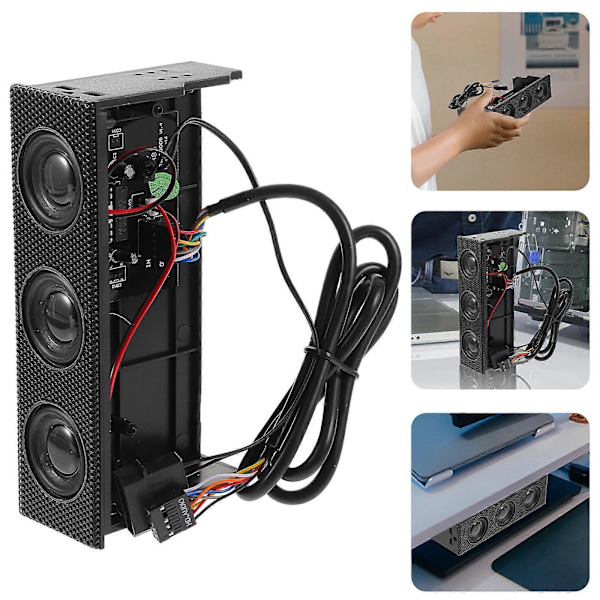 Praktisk stereohögtalare PC frontpanel datorfodral musik högtalare datortillbehör