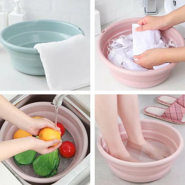 Rektangulär tvättställshandfat Tvättställ Plast Fällbart handfat Rosa 35,5 x 13,5