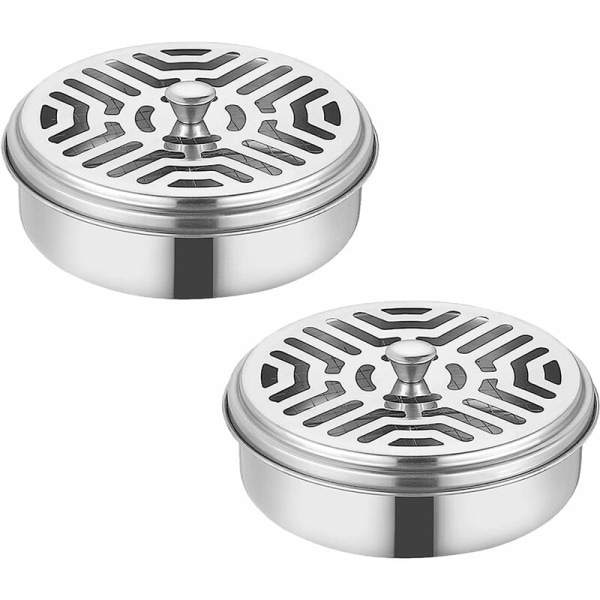 2 Pcs Mosquito Coil Holder, Round Incense Holder, Portable Incense Holder Censer, Anti-scalding Safety