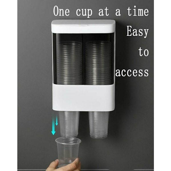 Pappersmuggdispenser för dryckesdispenser. Muggdispenser. Dammtät pappersmuggförvaringslåda Vit pappersmuggdispenser.