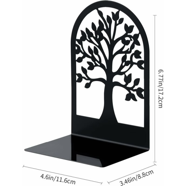 Metal bogstøtter til bøger, anti-ridse bogholdere til kontor, skole og hjem, bogdelere, cd'er, filholdere til kontorer (1 par)