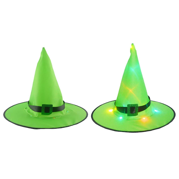 Halloween Lysande Hatt Barn Vuxen Fest Dansfest Klä Upp Häxhatt