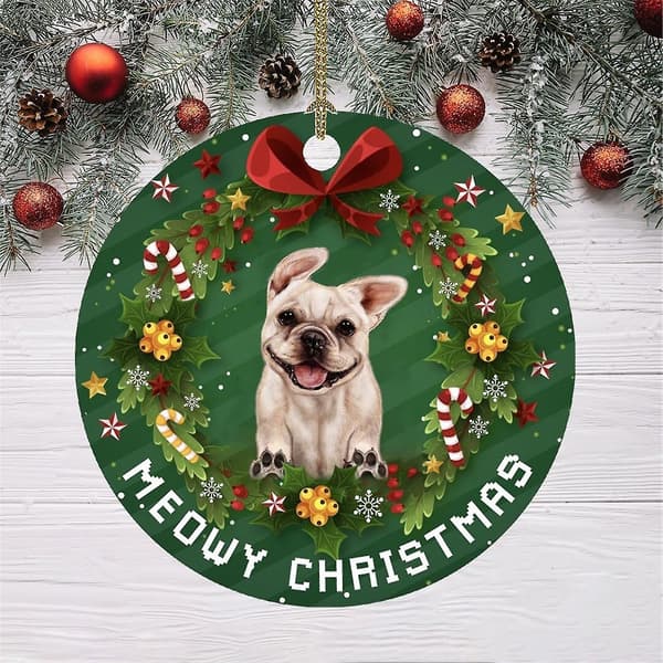 Julpynt med rolig hunddesign - Hängande julgranspynt