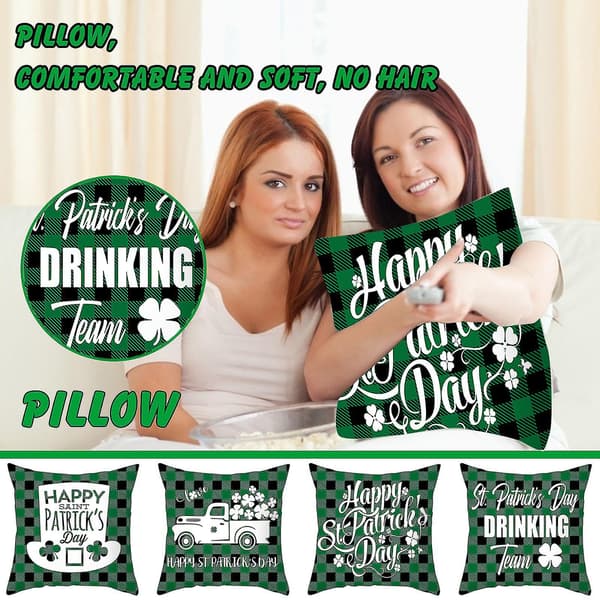 St. Patrick's Day Kuddeöverdrag för Hemmet - Familjen Överlevde
