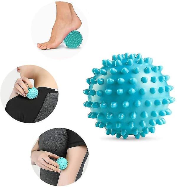 1 fotmassagerulle och 2 spikiga massagebollar