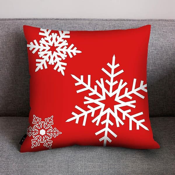 Jultomte Tryckt Kuddfodral Polyester Soffa Bil Kuddeöverdrag Heminredning