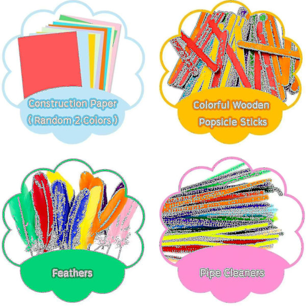 Barnens DIY Handgjorda Collage Konst 14-delad Set