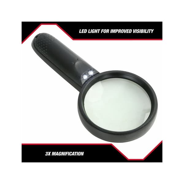 LED-valaistu 3x suurennuslasi