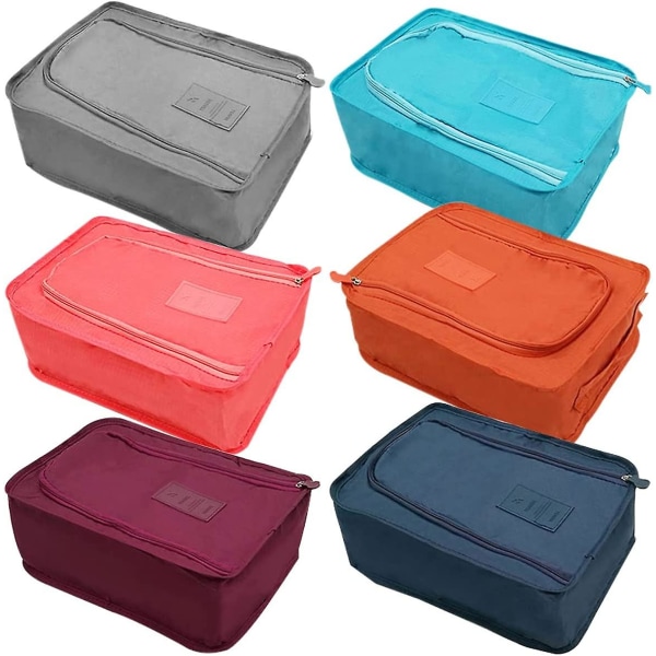 6 delar resväska förvaringsväska vattentät dammtät skoväska multifunktionell resväska förvaringsväska