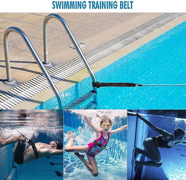 Bälte för vuxensimning i pool, justerbart simträningsbälte för pool, 4 m simbälte för pool