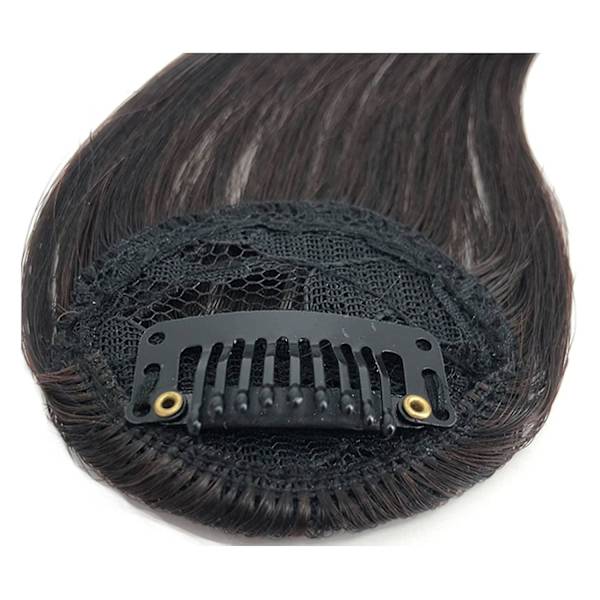 Luggs Hårklämma In Bangs Wispy Bangs Med Tinningar Hårstycken För Kvinnor Clip On Air Bangs Platta Rena Bangs Hårförlängning För Dagligt Användande (Djupt Brun) De
