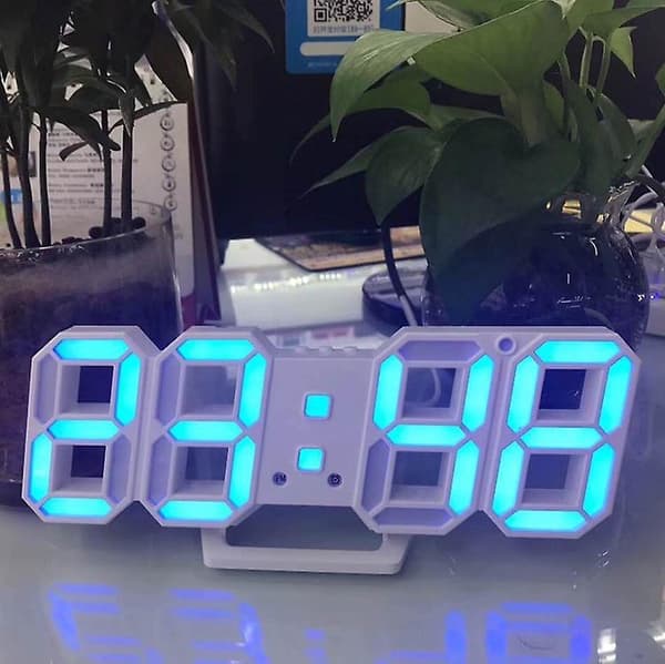 Digital klocka Stor display Väggklocka för sovrum Estetisk Modern väggklocka Dekor för vardagsrum Kök Kontor Tid/datum/temperatur