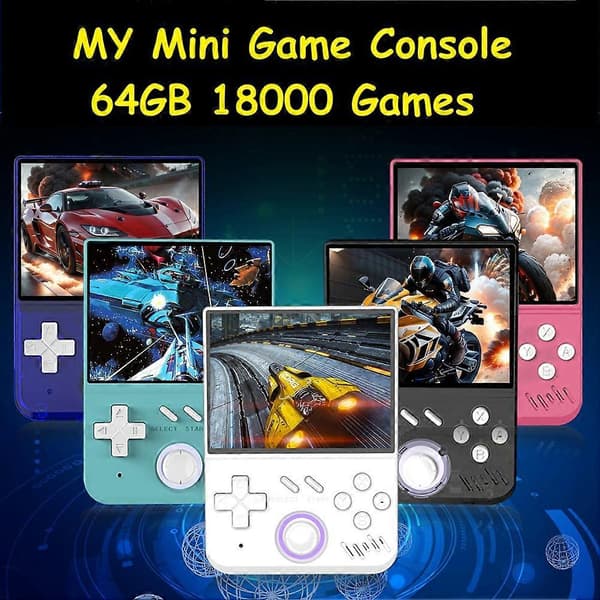 R36 Mini Retro Bärbar Spelkonsol MY Mini 64GB 3,5-tums IPS-skärm Videospelskonsol Linux-stöd