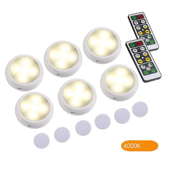 Led garderobsbelysning Rörelsesensor, dimbar under skåp Bänkbelysning Magnet Stick-on för sovrumskök (6-pack)