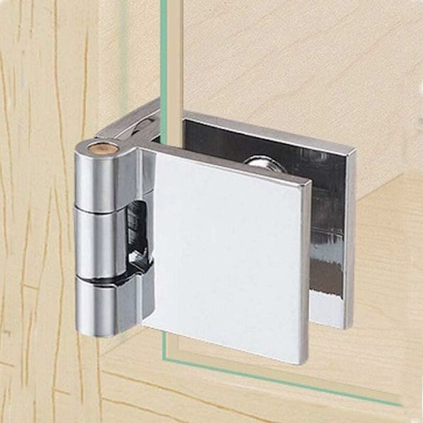 Seoslevylasinen sarana, 4 kpl lasioven pidikesaranaa lasiovelle 0 astetta, ei porausta lasisarana keittiön kaapin lasiovelle vitriinille (5-8 mm lasi)