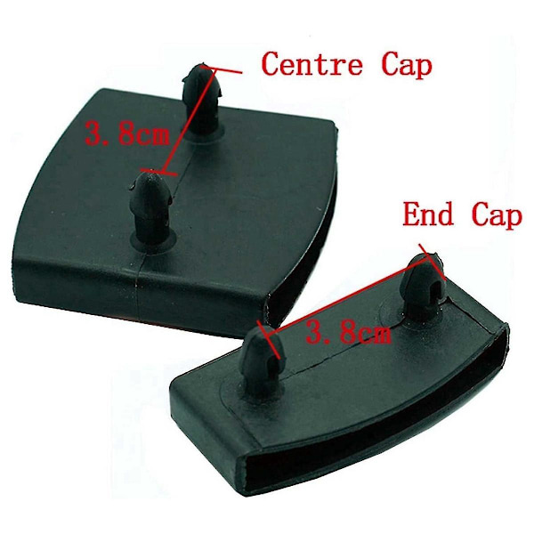 24 st 55 mm x 9 mm plast sängribbsöverdrag ersättningshållare lock för att hålla fast träribbor B