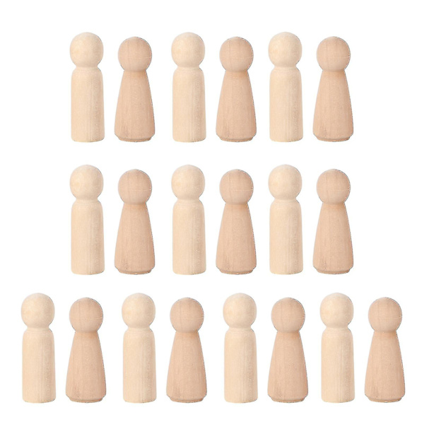 20st Trä Handmålning Leksak Trä Embryo Leksak Gör det själv Målning Leksak Hantverk Diy Toy
