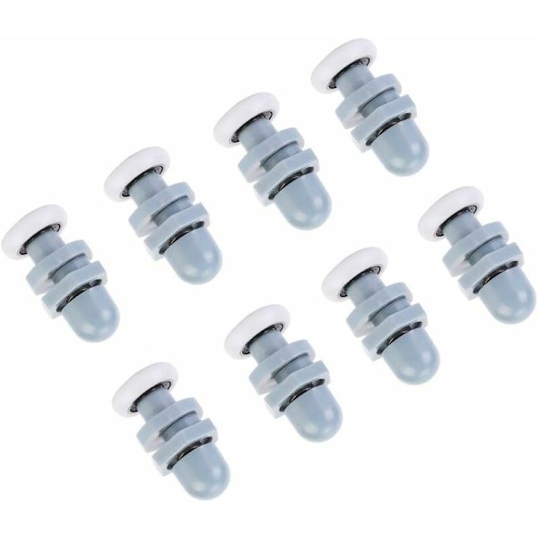 8 st slitstarka plastduschdörrlöpare glidspårslager badrumsglas för reservdelar (20 mm)