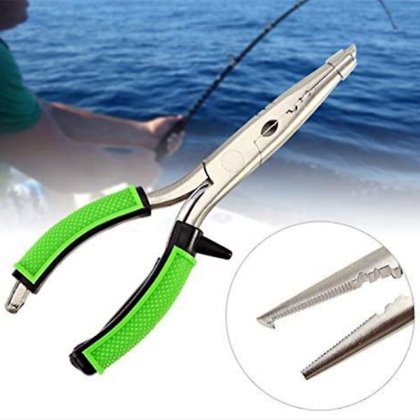Fiskepliers, 1 st gummibelagd fiskeklammer avkrokare linecutter fisketillbehör