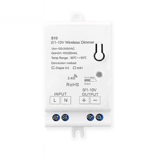 Ac100-240v Zigbee 0/1-10v Led Light Dimmer Controller Smart Life Tuya Control App för 0-10v Led Dim