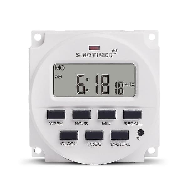 Tm618h-1 Ac 110v Volt Spänning Utgång Digital 7 Veckovis Programmerbar Timer Switch Tid Relä Kontroll