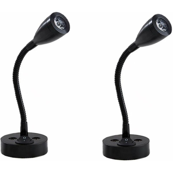 2 st LED-spotlight 12V justerbar vägglampa sänglampa inre ljus husbil 6000K vit för husbil