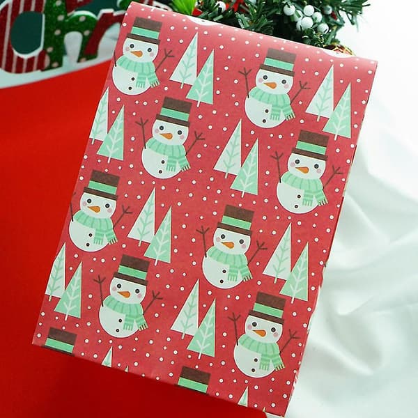 Julklappspåse Papperspåse Förpackning Kraftpapper Botten Tote Bag 5 St