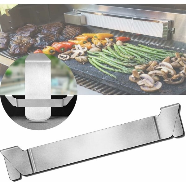 Grillspatelholder i rustfrit stål, grillværktøjsholder, grilltilbehør til andre grill (150 mm x 250 mm x 1 mm)