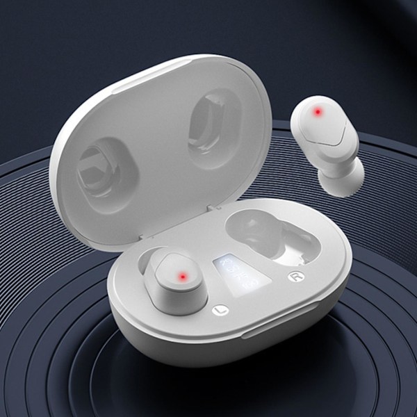 Bluetooth Headset 4-skärms Digital DisplayWhite