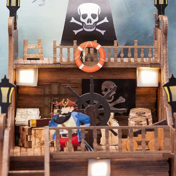 3D träpussel, DIY miniatyrdockhus-kit
