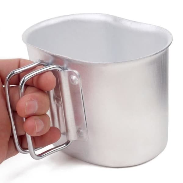 Vandflaske - YNKKVRE - 1,2L Rustfrit stål - 0,6L kop - Ideel til camping og vandreture - Holdbar
