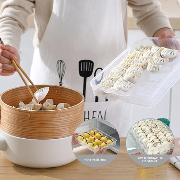 Äggbricka Kylskåpsförvaringslåda Dumplings Förvaringsbehållare Pizzalåda Dumpling Fryslåda