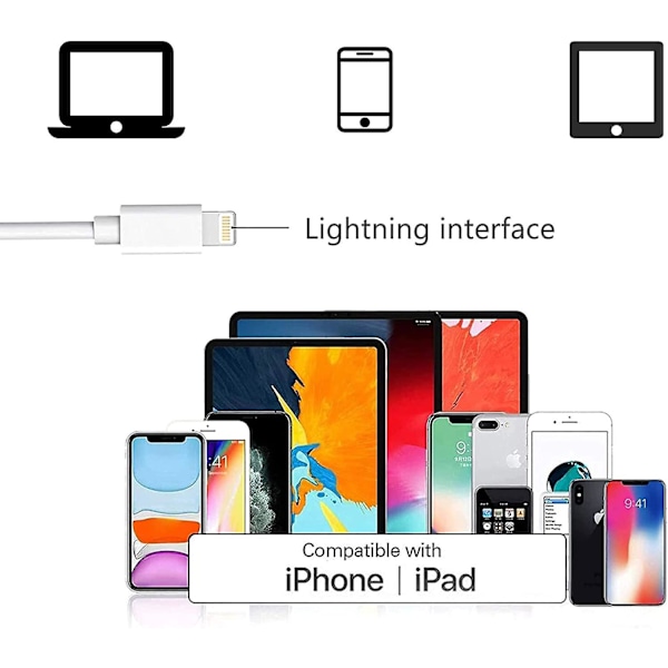 Apple MFi-certifierad 3-pack Lightning till 3,5 mm hörlursadapter iPhone 3,5 mm Jack Aux Dongle-kabel Hörlurar Hörlursomvandlare Kompatibel med